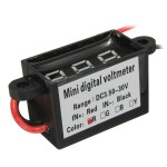 Voltmetru digital mic leduri verzi, 3.5 - 30 V, waterproof, rezistent la apa